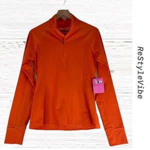 RUNNINGSKIRTS Women’s Size XL Top Shirt Running 1/2 Zip NWT Orange Slim Fit NEW
